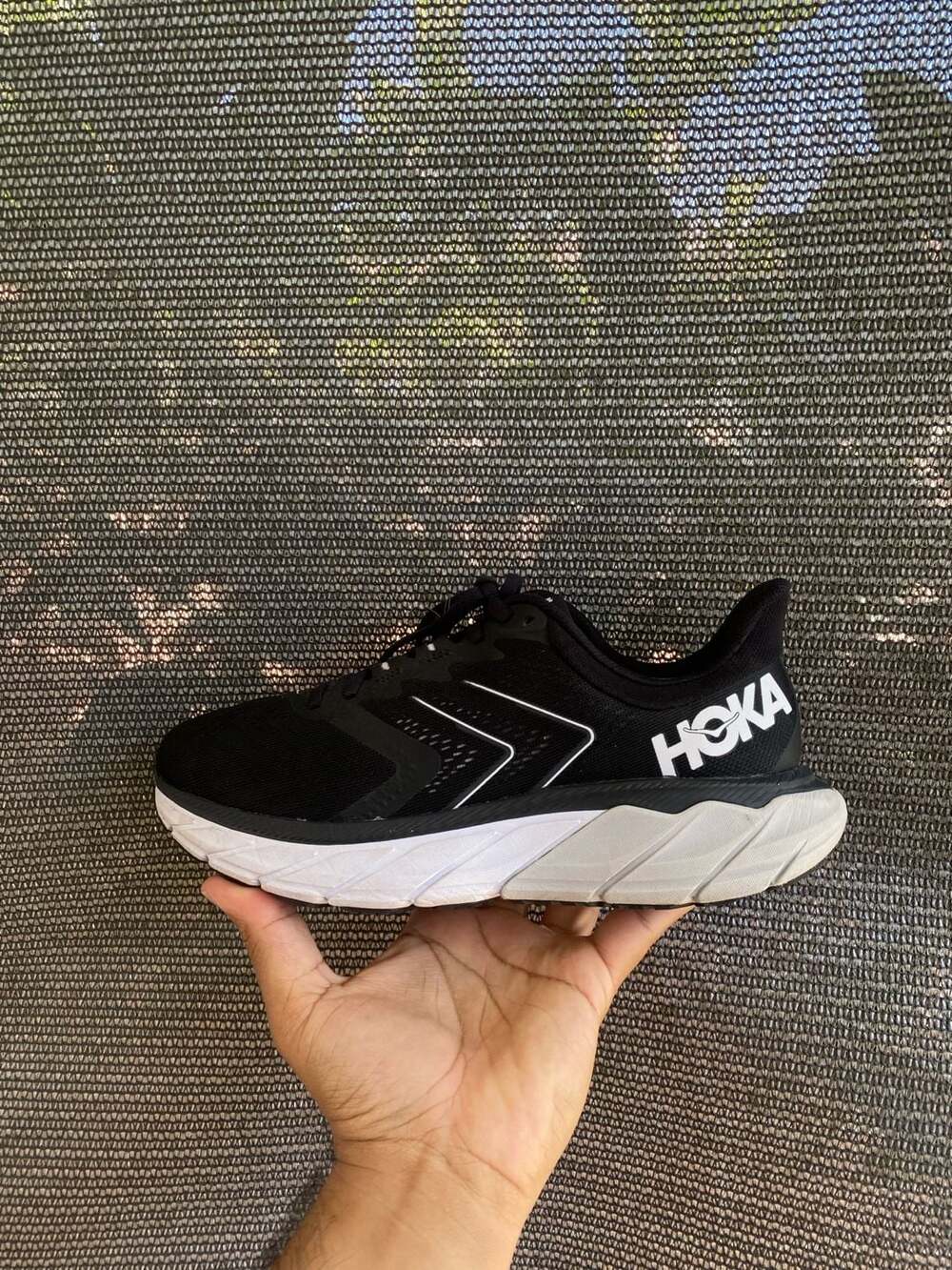 Hoka One One Arahi 5 Men's Running Shoes Black/White